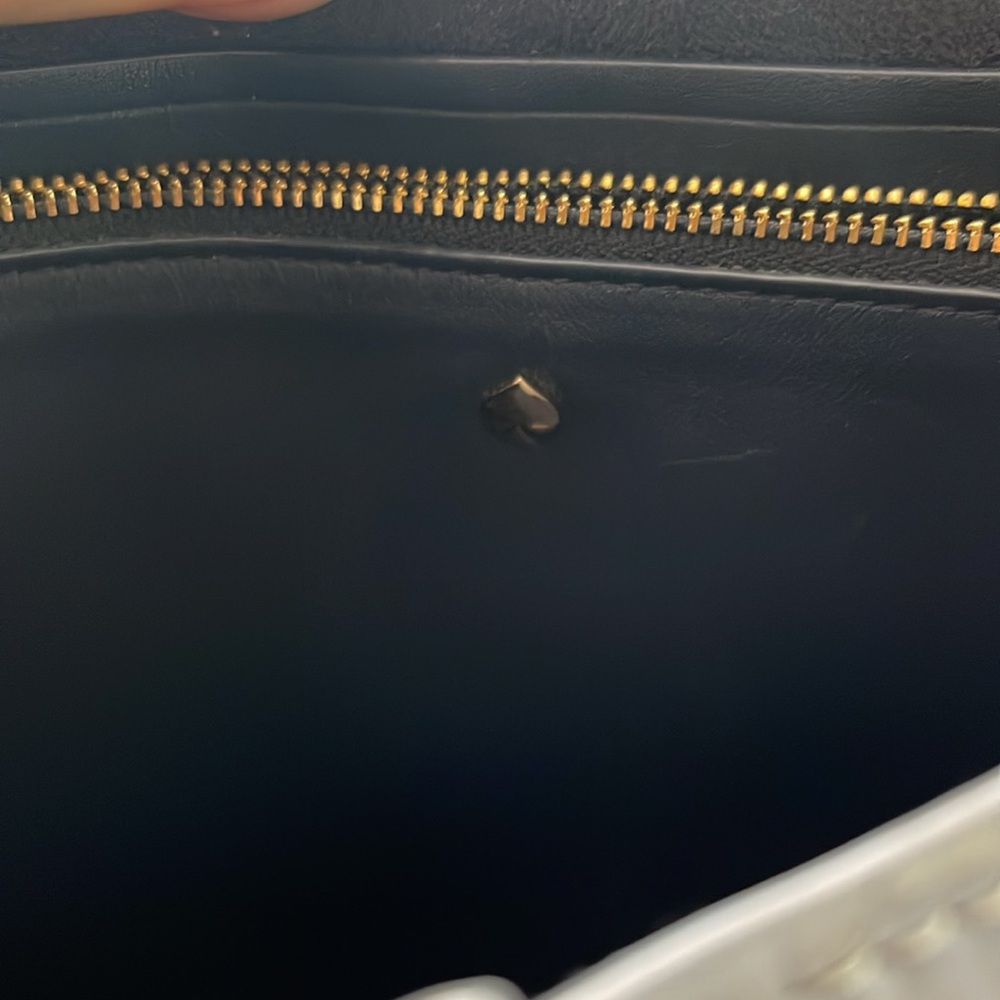 Kate spade croc embossed  bag.  EUC. It’s a lavender/blue. - Picture 9 of 14